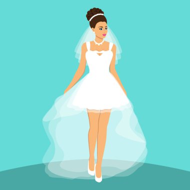 Gelin. Gelin düğün kartı.