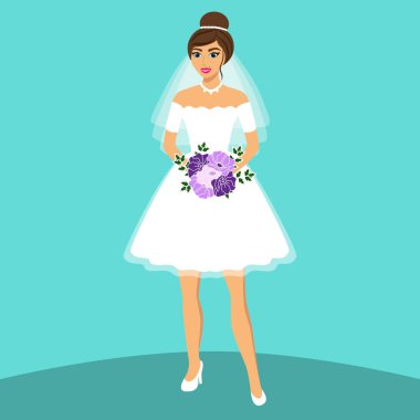 Gelin. Gelin düğün kartı.