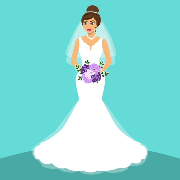 Menyasszony. A menyasszony esküvői meghívók. — Stock Vector