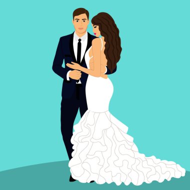 Gelin ve damat. Çift.