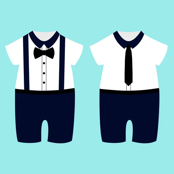 Kruippakje. Kinder tuxedo. — Stockvector