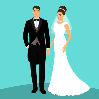 Gelin ve damat. Çift.
