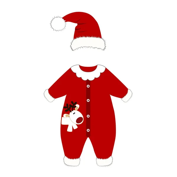 Ромпер-костюм. Рождественский костюм для детей . — стоковый вектор