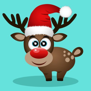 Noel Reindeer. Noel kartı.