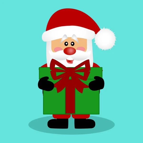 Julkort. Santa. — Stock vektor