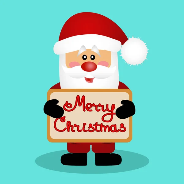 Christmas card. Santa. — Stock Vector