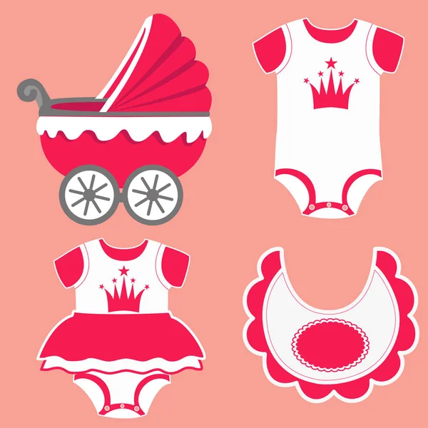 Icon set children 's clothes . — стоковый вектор