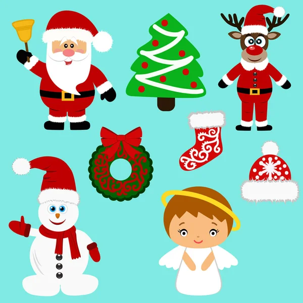 Christmas icons. Collection. — Stock Vector