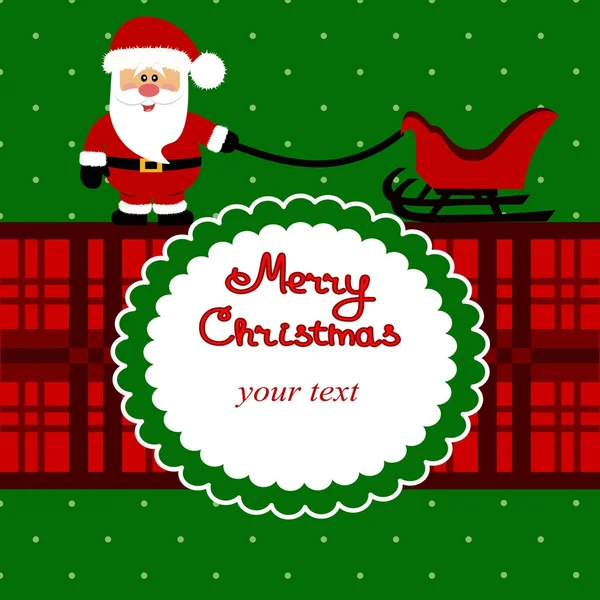 Carte postale drôle avec Santa . — Image vectorielle
