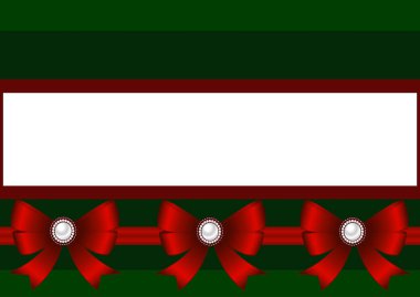  Noel kartı Noel süsleri kırmızı yay ile