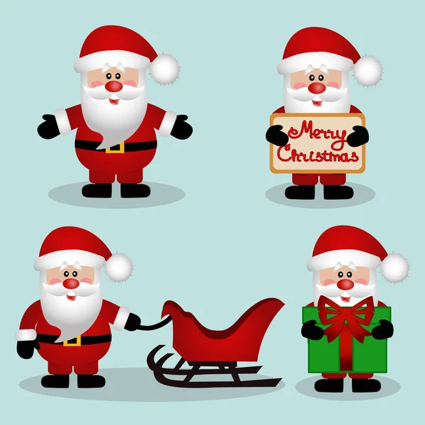 Boże Narodzenie Santa ikona ilustracja wektorowa — Wektor stockowy