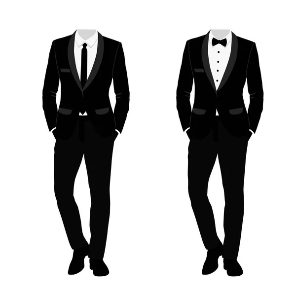 Bröllop mäns kostym och smoking. Collection. — Stock vektor