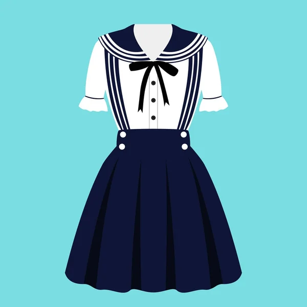 Kläder. Klänning i japansk stil. — Stock vektor