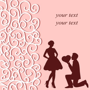 Sevgililer günü. Kartpostal Sevgililer günü için. 