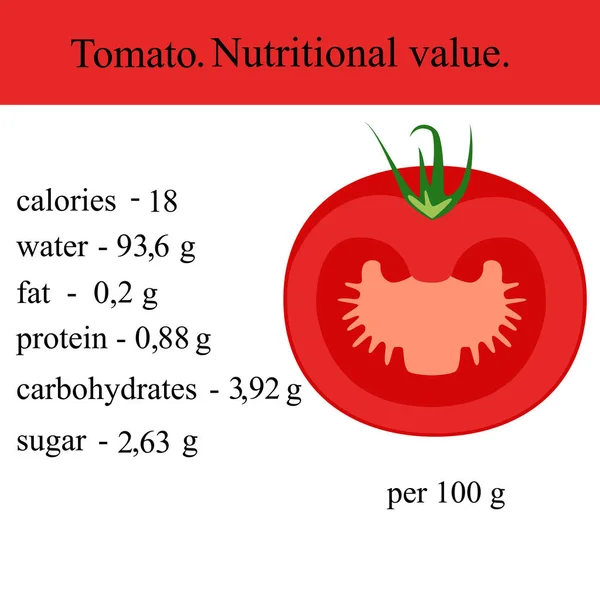 健康的生活方式。番茄. — 图库矢量图片