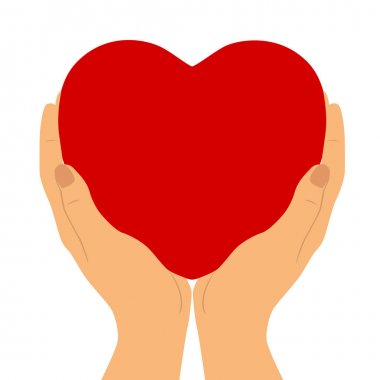 Kalp Palms. Sağlık. Sağlıklı bir yaşam tarzı. Sağlık günü. 