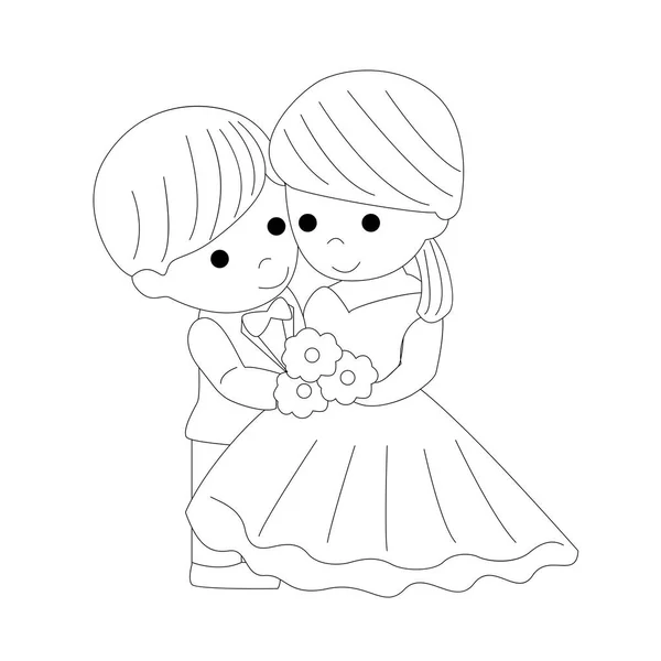 新娘和新郎. — 图库矢量图片