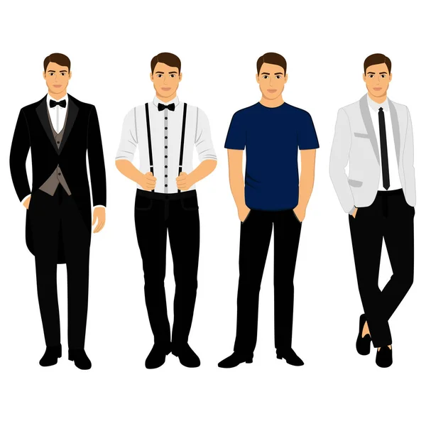 Collection. Men's Clothing. — Stock Vector