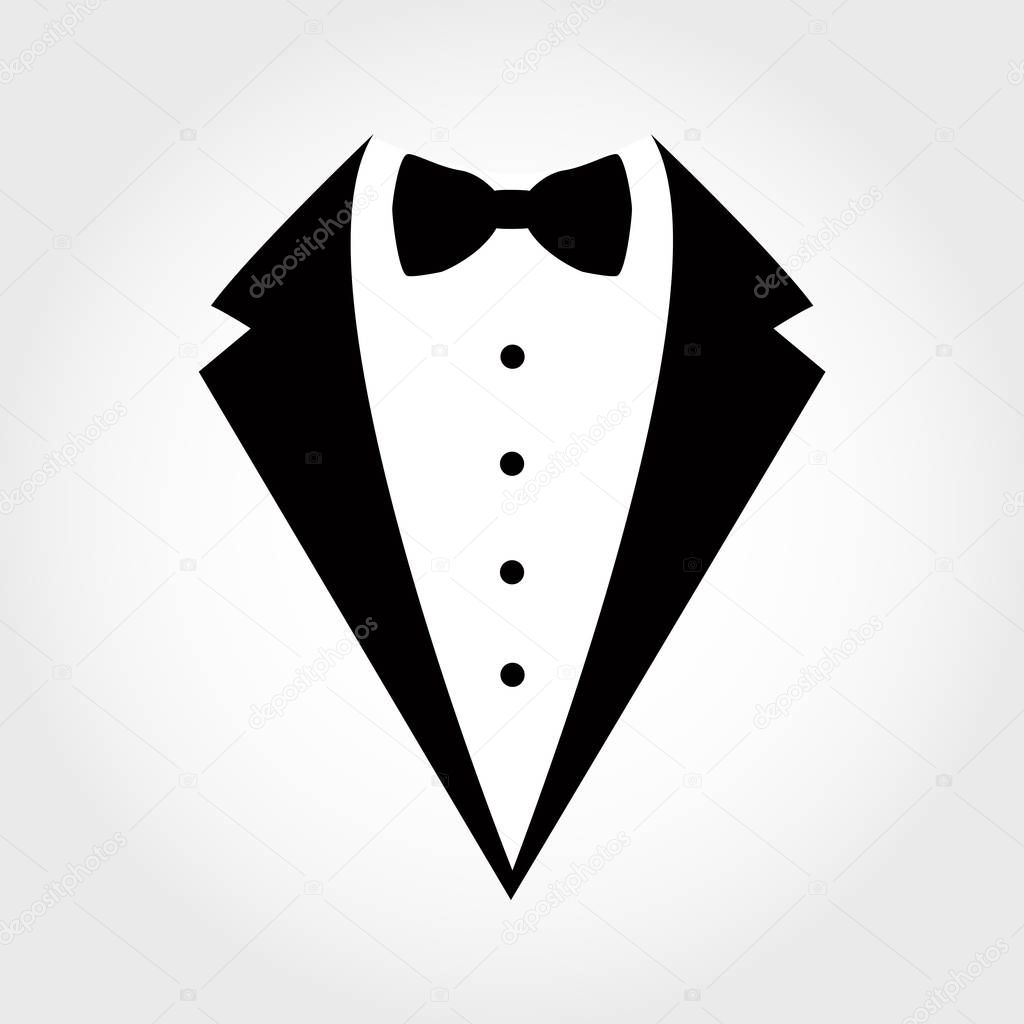 Suit icon isolated on white background.