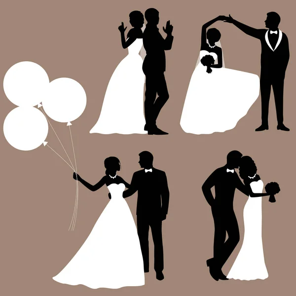 Gelin ve damat. Ayarlayın. Koleksiyonu. 