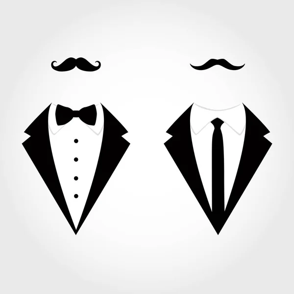 Icono de traje aislado sobre fondo blanco . — Vector de stock