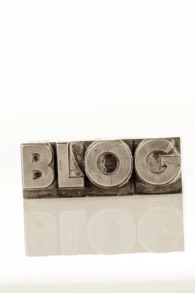 Blog in lead letters — Stock Photo, Image