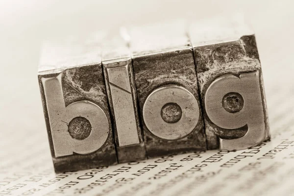 Blog in Bleibuchstaben — Stockfoto