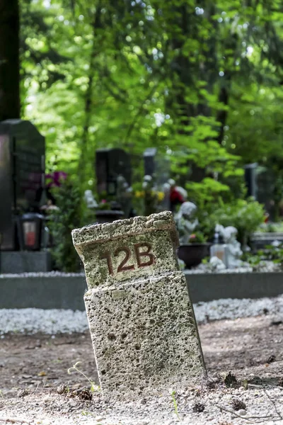 Numbered grave site — Stock Photo, Image