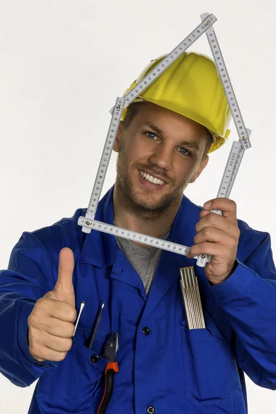 Craftsmen with helmet — Stock Photo, Image