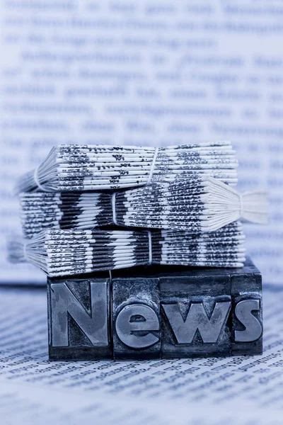 News in lead letters — Stock Photo, Image