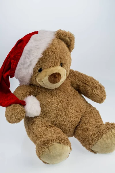 Teddy bear with christmas presents — Stock Photo, Image