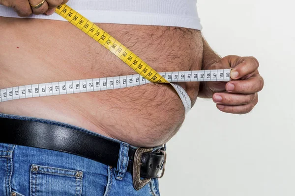 Man with overweight — Stock Photo, Image