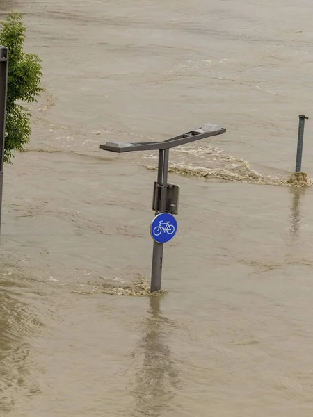 Hochwasser 2013, linz, Österreich — Stockfoto