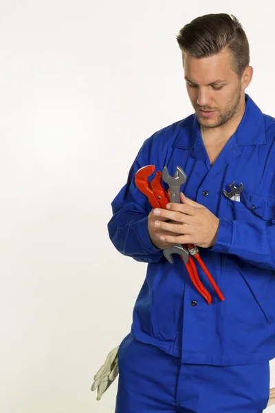 Craftsman with tools — Stock Photo, Image