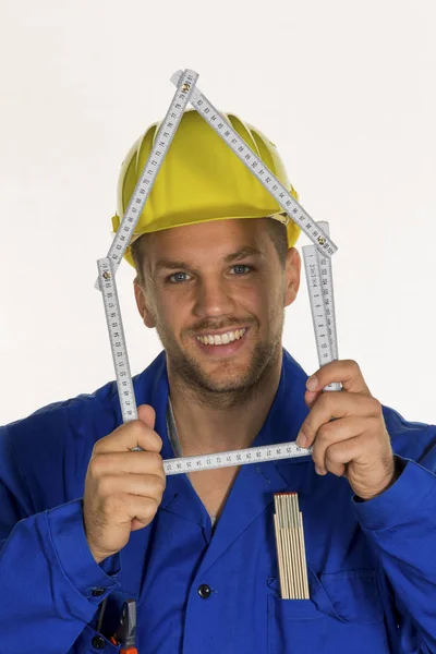 Craftsmen with helmet — Stock Photo, Image