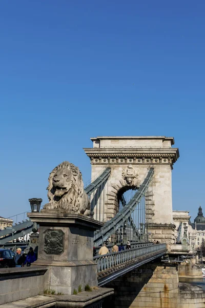 Ungarisch, budapest, kettenbrücke — Stockfoto