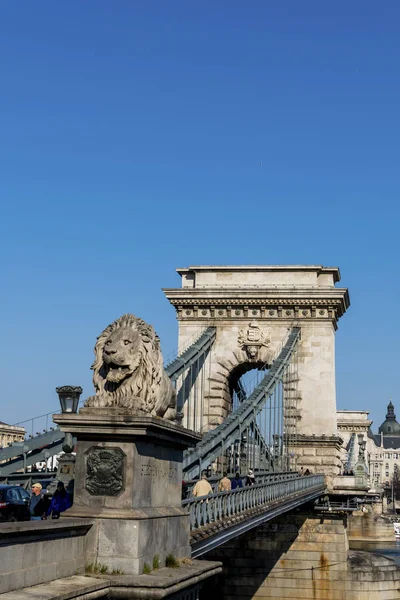 Magyarország, budapest, Lánchíd — Stock Fotó