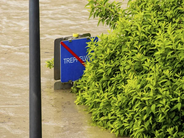 Hochwasser 2013, linz, Österreich — Stockfoto