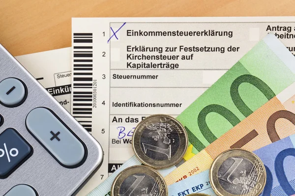 German income tax return — Stock Photo, Image