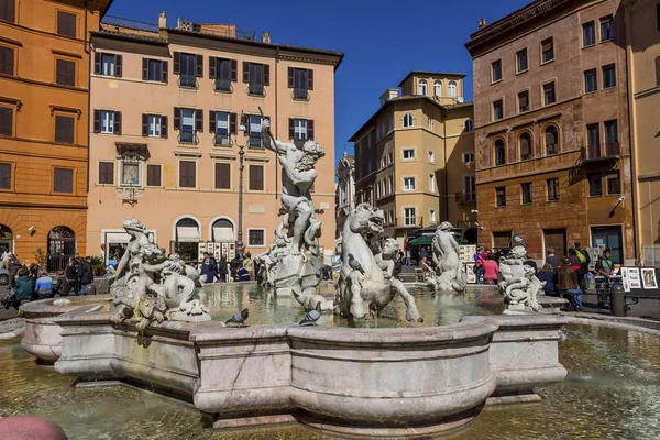 Itálie, Řím, piazza navona — Stock fotografie