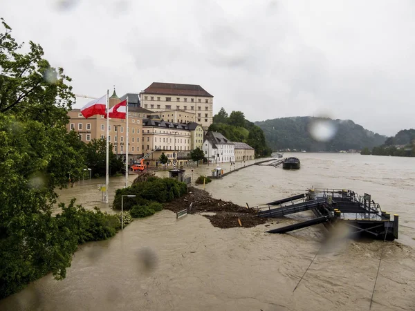 Översvämma 2013, linz, Österrike — Stockfoto