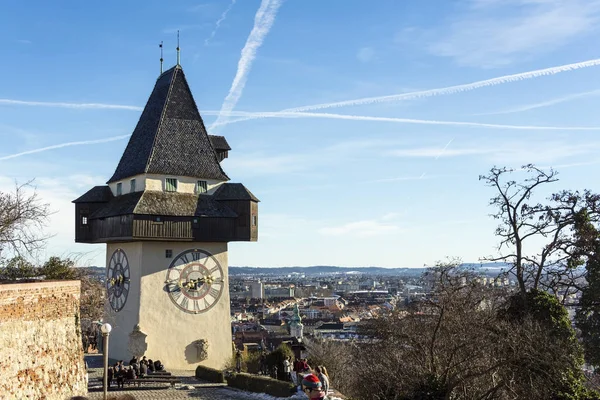 Österreich, Steiermark, Graz, Uhrturm — Stockfoto