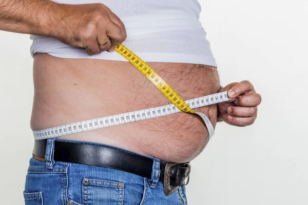 Человек с избыточным весом — стоковое фото