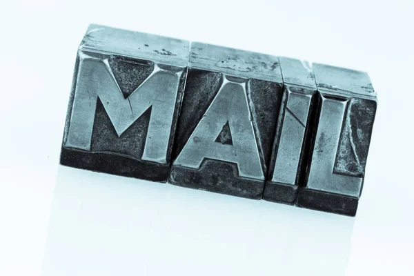 E-mail written in lead characters — Stock Photo, Image
