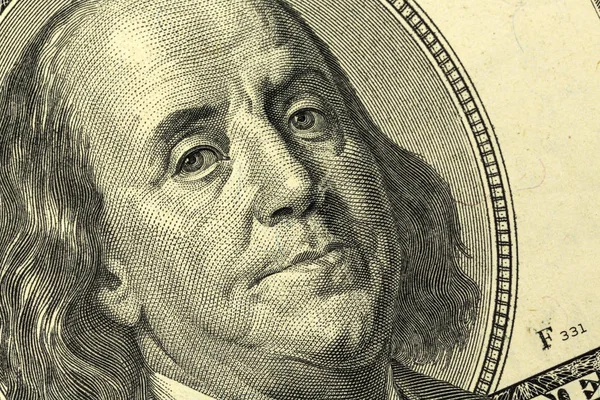 Dollar currency, benjamin franklin — Stock Photo, Image