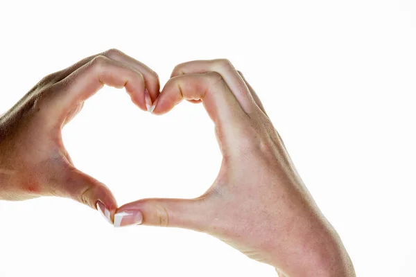 Hands forming a heart — Stockfoto