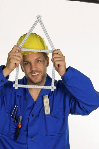 Craftsmen with helmet — Stock Photo, Image