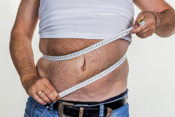 Man with overweight — Stock Photo, Image