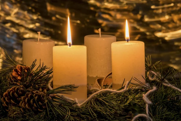 Adventskranz für Weihnachten — Stockfoto