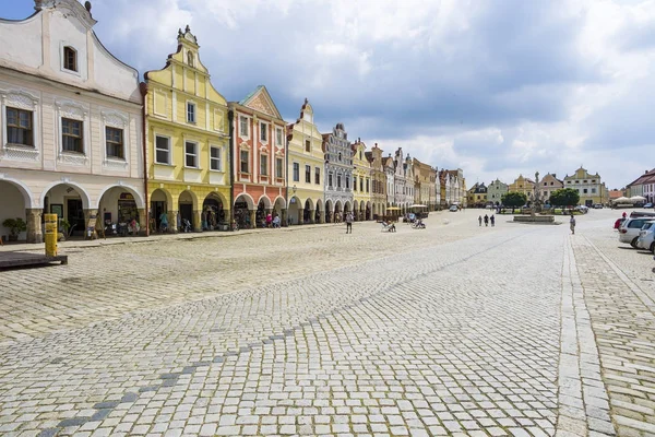 Csehország, telc, a városi tér — Stock Fotó